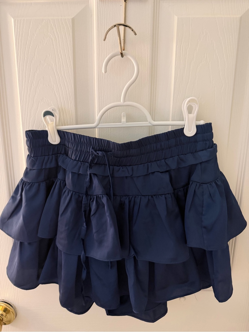 Women’s Navy Ruffled Mini Skirt